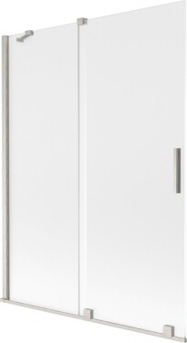 MEXEN/S - Velár dvojkrídlová posuvná vaňová zástena 130 x 150, dekor, nikel kartáčovaný 896-130-000-31-97