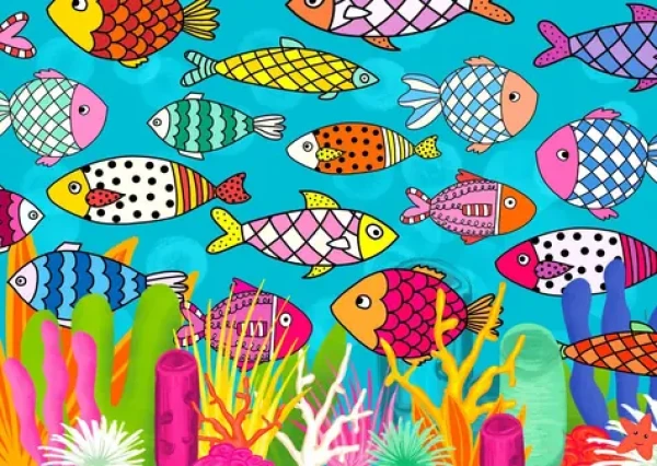 ENJOY Puzzle Ryby so vzorom