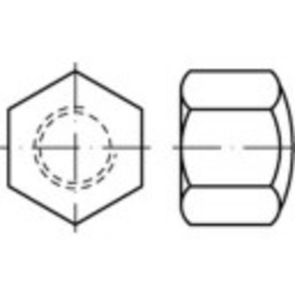 TOOLCRAFT 118845 klobúková matica uzavretá M10 DIN 917 ocel 100 ks; 118845