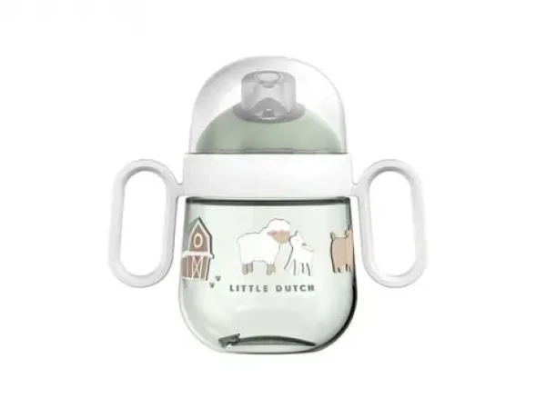 Little Dutch Hrnček s náustkom 200 ml Farma zelená / od 6 mesiacov (108017065399LD)
