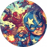 Jedlý papier Avengers hrdinovia 19,5 cm - Pictu Hap - Pictu Hap