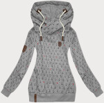 Dámska mikina (2304) sivá s potlačou -Goodlooking L