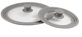 Stoneline 13705 Set univerzálnych pokrievok na hrnce s priemerom 16/18/20 cm a 24/26/28 cm / 2 ks / sklo + silikón (13705)