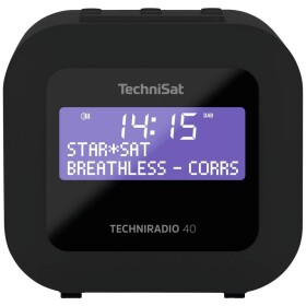 TechniSat TECHNIRADIO 40 0000/2940 rádiobudík, DAB+, FM, s USB nabíjačkou, čierna; 0000/2940