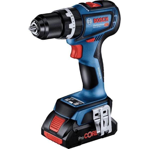 Bosch Professional GSB 18V-90 C -aku príklepová vŕtačka bez kefiek, vr. bluetooth modulu, + 2. akumulátor, vr. nabíjačky, + púzdro; 06019K6105