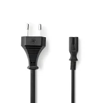 Nedis PCGB11040BK20 čierna / Napájací kábel / Euro zástrčka - IEC-320-C7 / 2 m (PCGB11040BK20)