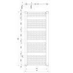 AQUALINE - DIRECT vykurovacie teleso s bočným pripojením 750x1680 biela ILR67T