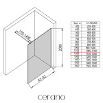 CERANO - Sprchová zástena Walk-in Onyx Round Ľ/P - 10 mm - okrúhla vzpera - čierna matná, transparentné sklo - 120x200 CER-DY101B-120-201