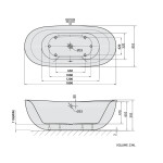 POLYSAN - ZASU voľne stojaca vaňa 180x81x58cm, biela 69611