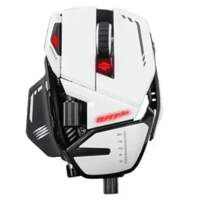 MadCatz RAT 8+ biela / Herná myš / Optická / 16000dpi / 11 tlačidiel / USB / 1.8m / RGB (MR05DCINWH000-0)