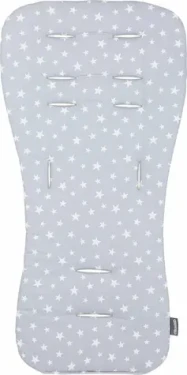 CHIPOLINO Mäkká podložka do kočíka Grey stars (160007)