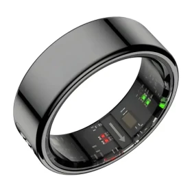 Colmi R12 vel. 9 19,1mm čierna / Chytrý prsteň / LED displej / Bluetooth 5.0 / 1ATM / výdrž 3-5 dní (R12 Black 9)