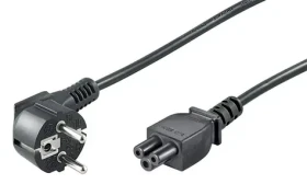 MicroConnect Sieťový napájací kábel Schuko 90° uhol - C5 10m čierna (PE0108100)