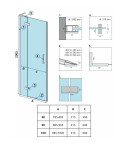 REA - Sprchové dvere 100 bez stenového profilu HUGO kartáčované zlato REA-K8413