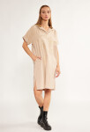 Monnari Dresses Cotton Dress With Hood Beige