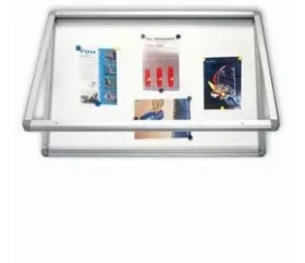 2x3 Vonkajšia vitrína s horizontálnym otváraním 75 x 101 cm (magnetická) biela (5907627303857)