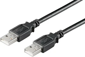 MicroConnect kábel USB2.0 A (M) - USB2.0 A (M) / 0.5m / čierna (USBAA05B)