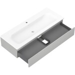 MEXEN/S - Orio kúpeľňová skrinka 120 cm s umývadlom Vela, 1 šuplík, sivá mat/biela mat 91A10-12023-1-BF62-W23M01