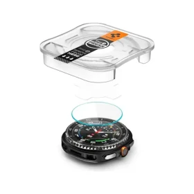 Spigen Glass tR EZ Fit Ochranné sklo pre Galaxy Watch 8 Classic (46mm) číra / 2ks (AGL09877)
