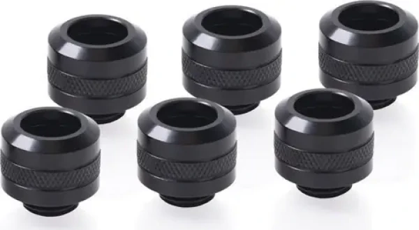 Alphacool Eiszapfen Pre čierna / Skrutkovanie pre hardtube / 13mm / G1/4" / 6 ks (17475)