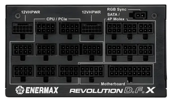Enermax ERT1650EWT Revolution DFX 1650W biela / Napájací zdroj / ATX12V 3.1 / 80 PLUS Gold / modulárne káble / RGB (ERT1650EWT)