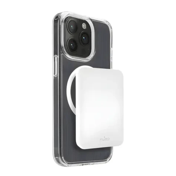 Puro Slim Power Mag biela / Powerbanka / 4200 mAh / MagSafe / USB-C (PUFCBB40P2MAGWHI)