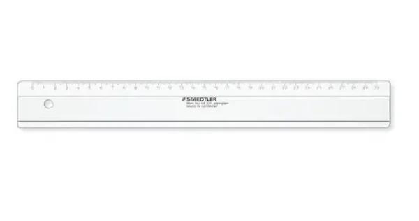 Staedtler Pravítko Plexiglas 30 cm transparentné / Pravítko / tušová hrana / zaoblené hrany (562 04-30F)