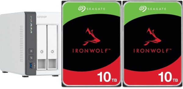 Qnap TS-216G + 2x Seagate IronWolf 10TB (ST10000VN000)