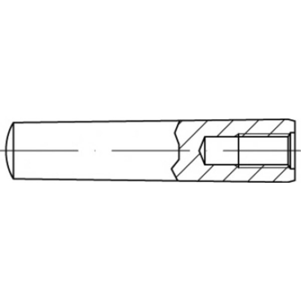 TOOLCRAFT TO-5436912 kužeľový kolík 10 mm ocel 10 ks; TO-5436912