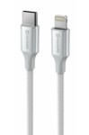 Swissten TEXTILE II dátový kábel USB-C - Lightning 1.5m biela (71529204)