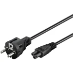 Goobay 93586 čierny / Napájací kábel / Schuko - C5 / 1,8 m (93586)