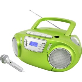 Soundmaster SCD5800GR CD-rádio FM USB, kazeta, rádioprehrávač vr. mikrofónu zelená; SCD5800GR