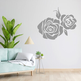 Veselá Stena Samolepka Ruža Farba: šedá, Veľkosť: 60 x 71 cm