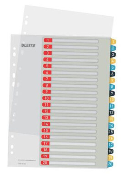 Leitz Cosy A4 Celoplastové registre popisovateľné na počítači 1-20 (12490000)