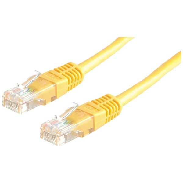 Value 21.99.1572 RJ45 sieťové káble, prepojovacie káble CAT 6 U/UTP 7.00 m žltá netienený 1 ks; 21.99.1572
