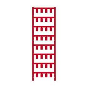 Weidmüller 1746040003 VT SF 5/12 NEUTRAL RT V0 značenie káblov Druh montáže: prichytenie sponami Potlačiteľná plocha: 7.4 x 12 mm červená Počet markerov: 160; 1746040003
