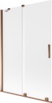 MEXEN/S - Velar dvojkrídlová posuvná vaňová zástena 120 x 150, dekor, ružové zlato 896-120-000-31-60