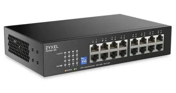 ZyXEL GS1100-16S / Switch / 10/100/1000 Mbps / 16x GLAN / Unmanaged (GS1100-16S-EU0101F)