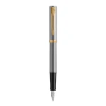 WATERMAN Impression Stainless Steel GT hrot M / Plniace pero / modrá náplň / darčeková krabička (2225494)