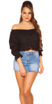 Trendy Off Shoulder Longsleeve with Lacing