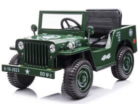 Mamido Detský elektrický jeep Willys Star 4x4 tmavo zelený