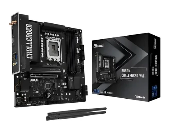 ASRock B860M Challenger WiFi / Základná doska / LGA1851 / Intel B860 / mATX / DDR5 / Wi-Fi 7 (90-MXBUP0-A0UAYZ)