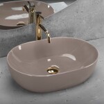 REA - Umývadlo na dosku Lisa Beige Shiny REA-U6380