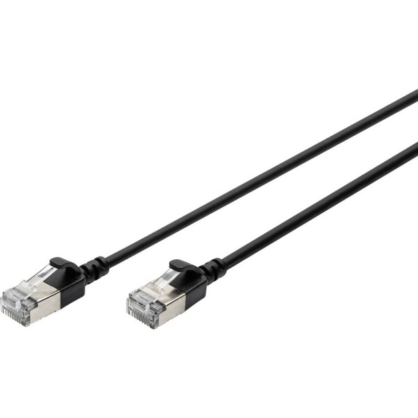 Digitus DK-1632-A-050S-BL RJ45 sieťové káble, prepojovacie káble CAT 6A F/FTP 5 m čierna farebne odlíšený, tienený, točený drôt, s priechodkou chrániacou proti; DK-1632-A-050S-BL
