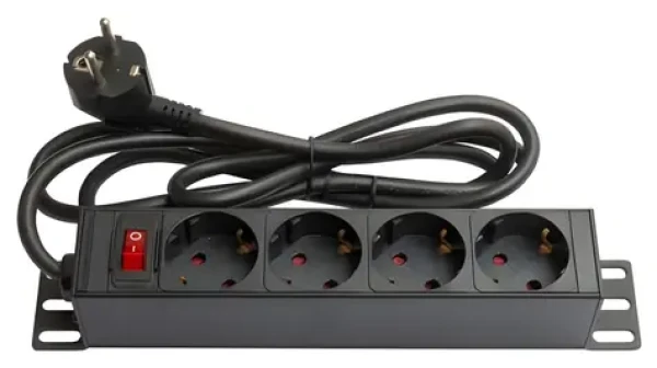 Good Connections 19" PDU čierna / PDU / 1U / 4X zásuvka / 16 A / 1,8 m (GC-N0075)