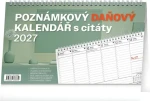 NOTIQUE Poznámkový daňový s citátmi 2027 / Stolný kalendár / 25 × 14,5 cm