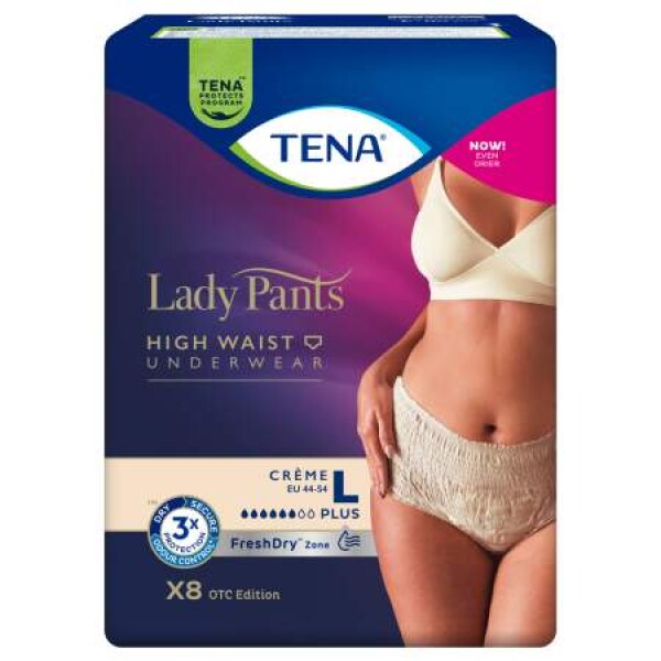 TENA Lady pants plus krémová L 8 ks