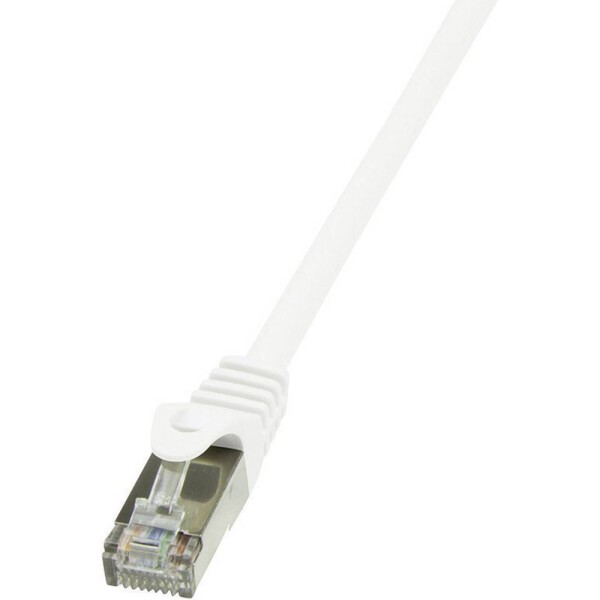 LogiLink CP2111S RJ45 sieťové káble, prepojovacie káble CAT 6 F/UTP 20.00 m biela s ochranou 1 ks; CP2111S