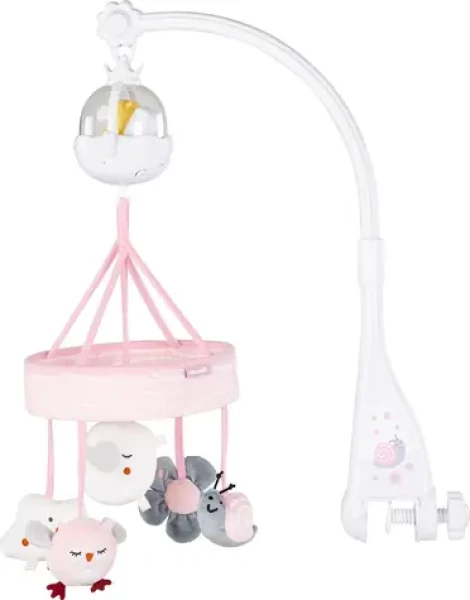 CHIPOLINO Hudobný a premietací závesný kolotoč Pink Garden