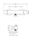 MEXEN/S - Carl sprchový stĺp vrátane sprchovej termostatickej batérie Cube, chróm 77200240-00